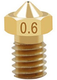 Resim Koodmax 3d Yazıcı Extruder M6 1.75mm / 0.6mm V5 - V6 Pirinç Nozzle Baskı Kafası 
