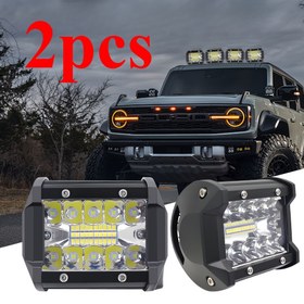 Resim 2 adet 10.16cm 20LED araba ışık çubuğu 12V yüksek parlaklık kombinasyon ışık dış mekan aydınlatması Erkek bakım kamyonlar, RV'ler ve motosikletler için uygundur 