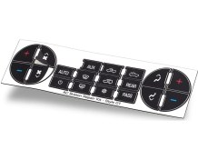 Resim Neevoyu Gm Araçları İçin 19 Tuşlu Ac Kontrol Paneli Tamir Vinil Sticker - Siyah 