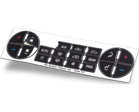 Resim Neevoyu Gm Araçları İçin 19 Tuşlu Ac Kontrol Paneli Tamir Vinil Sticker - Siyah 