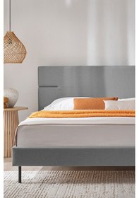 Resim Puffy Baseup Başlıklı Karyola - Antrasit, 120x200 Cm 