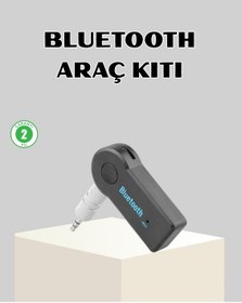 Resim Tek Bluetooth Araç Kiti Aux Mp3 Çalar Kablosuz Eller Serbest Cihaz Najmaddin 