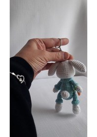 Resim Amigurumi Mavi Anahtarlık 
