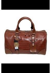 Resim David Rossi Deri Rugan Damarlı Spor Çantası Krem 