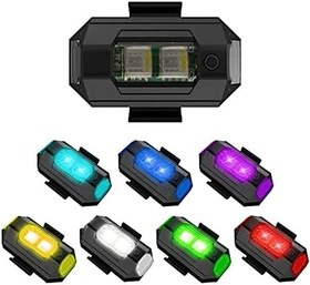 Resim 5 Adet Rgb Drone Araba Uçak Kanadı Motosiklet Şarjlı Mini Led 