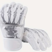 Resim 1 Çift Profesyonel Boks Eldiveni - Yarışma ve Antrenman Eldivenleri, Çekme Kapatmalı, Açık Parmak Tasarımı (1. Metatarsal Kemik Açıklığı), MMA ve Sparring için - Dayanıklı Yumruk Eldiveni, Beyaz/Siyah Renk Seçenekleri, Şık Tasarım, Güçlendirilmiş Dikişler, Pürüzsüz Yüzey, Sağlam Yapı, Dövüş Ekipmanı, Martial Sanatçılar İçin 