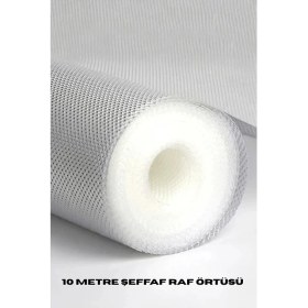 Resim 10 Metre Şeffaf Silikonlu Kaymaz Çekmece Içi Düzenleyici Nemere 