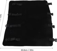 Resim RV Step Halı halı, 3 Paket, Kavisli Merdiveni Adım kapakları, Siyah, 22x20in Basamaklar Için, 8 Ila 10 inç Yarıçap Basamakları, Elastik Bant tokası Kurulumu, Aşınma kanıtı 