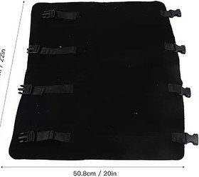 Resim RV Step Halı halı, 3 Paket, Kavisli Merdiveni Adım kapakları, Siyah, 22x20in Basamaklar Için, 8 Ila 10 inç Yarıçap Basamakları, Elastik Bant tokası Kurulumu, Aşınma kanıtı 