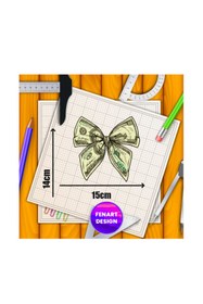 Resim Nenya Papyon Dolar Oto, Motorsiklet, Kask, Laptop Sticker 14x15 Cm 