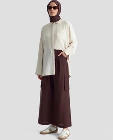 Resim Armine Cepli Basic Gömlek 25KD4003 Kum 