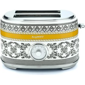 Resim Berghoff Gem Royal Margery Siyah Sarı Desenli Iki Dilim Ekmek Kızartma Makinesi 