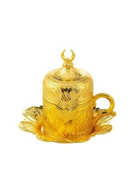 Resim Lalezar Porselenli Damat Fincanı Altın Altın 