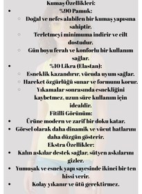 Resim Mrmpro Kadın Lacivert Fitilli Görünümlü Kalın Askılı Basic Atlet Body %95 Pamuk Limon Sarı 