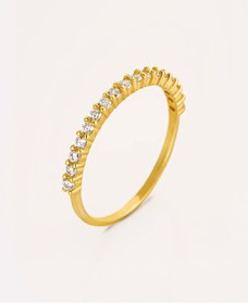 Resim Nilvera Kuyumculuk 14 Ayar Altın Yarım Tur Alyans Yüzük, Işıklı Şık Mücevher Kutusuyla 