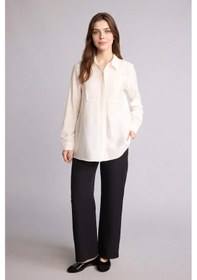 Resim DeFacto Regular Fit Uzun Kollu Tesettür Gömlek Tunik D1345AX25SMER105 