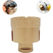 Resim Mermer Granit Panç M14 Fayans Beton Pancı 50MM Sarı Elmas Delme Ucu Avuç Taşlama Uyumlu Karot 