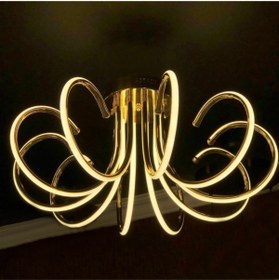 Resim burenze Luxury Modern Plafonyer Led Avize Concept Ürün Krom Gün Işığı 10 Kollu 