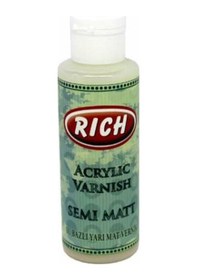 Resim Rich Su Bazlı Vernik Yarı Mat Semi Matt Acrylic Varnish 120 Cc. 