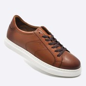 Resim Fosco Hakiki Deri Spor Sneaker Erkek Ayakkabı Taba 9809 