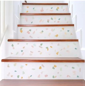 Resim MSticker Taş Desen Soft Renkler Çocuk Bebek Odası Duvar Sticker 