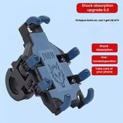Resim Motorsiklet Telefon Tutucu - Sürüş Sırasında Güvenli Navigasyon için Titreme ve Düşme Karşıtı Tasarım, Motosikletler, Elektrikli Scooterlar, Bisikletler ve Kaykaylara Uyumlu, Şık Kurt Logolu Siyah Mekanik Stil, Motorsiklet Aksesuarları, Çok Yönlü Bağlantı 