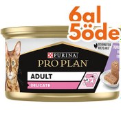 Resim Pro Plan Delicate Hassas Hindi Etli Kedi Konservesi 85 Gr - 6 Al 5 Öde 