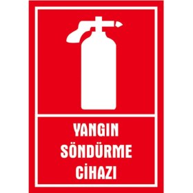 Resim Çağ Ajans Yangın Söndürme Cihazı . 3 mm Dekota Uyarı Levhası 25X35 cm 