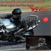 Resim 1 adet Karbon Fiber Motosiklet Kuyruk Çantası, Motosiklet Sırt Çantası Kask Çantası Motosiklet Bisiklet Motosiklet Aksesuarları için 