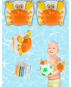 Resim Deniz Turuncu Kolluk Yengeç Desenli Havuz Deniz Kolluk 