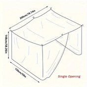 Resim Xuweiwei Kolay Kurulum Polyester Sineklik 150x200 Cm Tek Açılış Beyaz Beyaz 