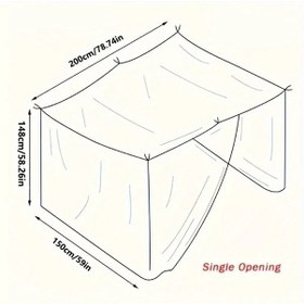 Resim Xuweiwei Kolay Kurulum Polyester Sineklik 150x200 Cm Tek Açılış Beyaz Beyaz 