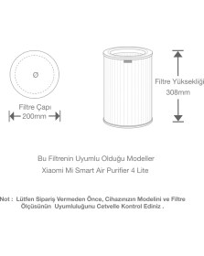Resim Xiaomi Smart Air Purifier 4 Lite Filtre 