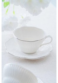 Resim Acar Toronto Gümüş 6 Kişilik Çay Fincan Takımı Porwm-06186 Gümüş 