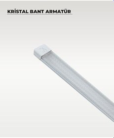 Resim 80W Beyaz Kristal Led Bant Armatür 3200K Sarı Işık 