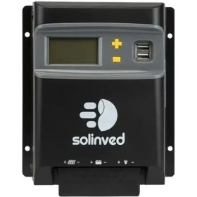 Resim Solinved 30A MPPT Güneş Paneli Şarj Kontrol Cihazı 12V 24V LCD Ekranlı Regülatör - Lityum Jel Akü Uyumlu, Solar Enerji Şarj Kontrol Ünitesi 