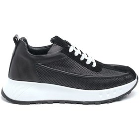 Resim Derinet Hakiki Deri Bağcıklı Kadın Sneaker 