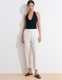 Resim Dilvin 72142 Bağcıklı Jogger Pantolon-beyaz Beyaz 