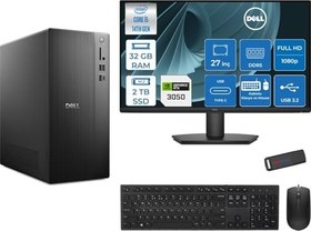 Resim Dell Tower ECT1250 Intel Core I5 14400 32GB Ddr5 2tb SSD 6GB/RTX3050 27" Mon WIN11PRO Kurumsal Masaüstü Bilgisayar 3050ECT125014M27P11 + Zettausb 