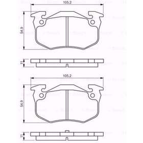 Resim Peugeot 306 Cabrio 1.8 16V 1994-2002 Bosch Arka Fren Balatası 