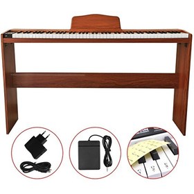 Resim Jwin SDP-88 Tuş Hassasiyetli 88 Tuşlu Dijital Piyano - Kahverengi 