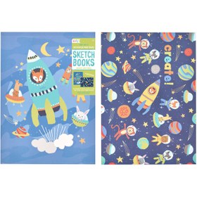 Resim Ooly Pad Duo 2'li Resim Defteri - Space Critters - Desenli 