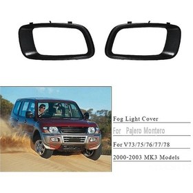 Resim Samdoo Mitsubishi Pajero Montero 2000-2003 Sol Ön Sis Farı Kapağı - Siyah Plastik 