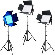 Resim Gdx CF-1500R RGB'li Panel Led Video Işık Seti 1700W 