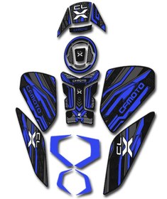 Resim Cfmoto Clx250 Tankpad Seti Mavi Karbon - Mavi 