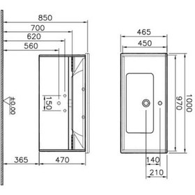 Resim VitrA S50 100 Cm Lavabo Dolabı Koyu Meşe 54744 Meşe 