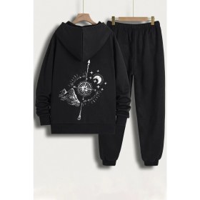 Resim Trendypassion Unisex Pusula Sırt Baskılı Eşofman Takımı 