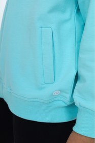 Resim Toontoy Kız Çocuk Dik Yaka Fermuarlı Cepli Reglan Kol Örme Hırka - 2 İplik 