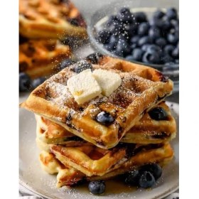 Resim Omake Kare Waffle Makinesi Brüksel 3x5 Mini 