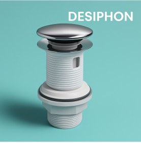 Resim Pop-up Lavabo Sifonu Taşmalı Paslanmaz Metal Başlık, Plastik Gö 